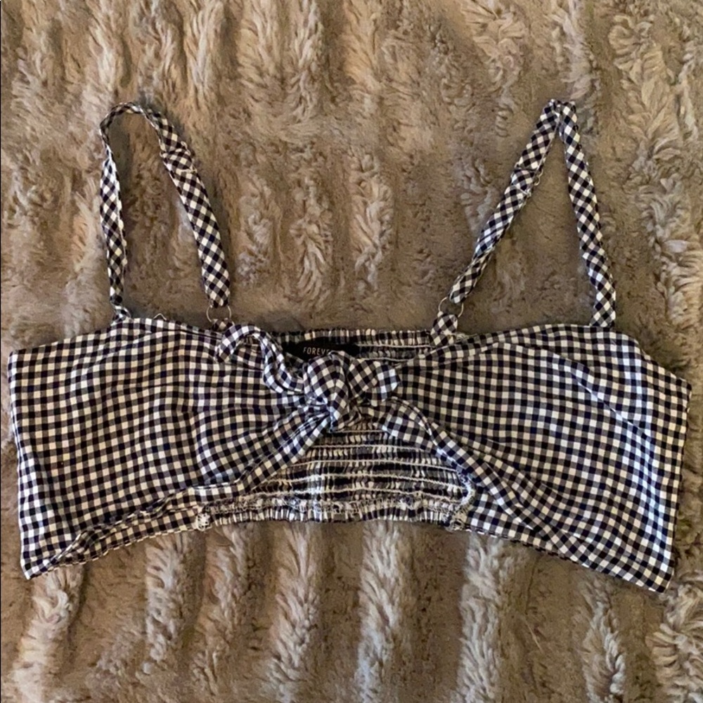 Forever 21 gingham bralette/ crop top